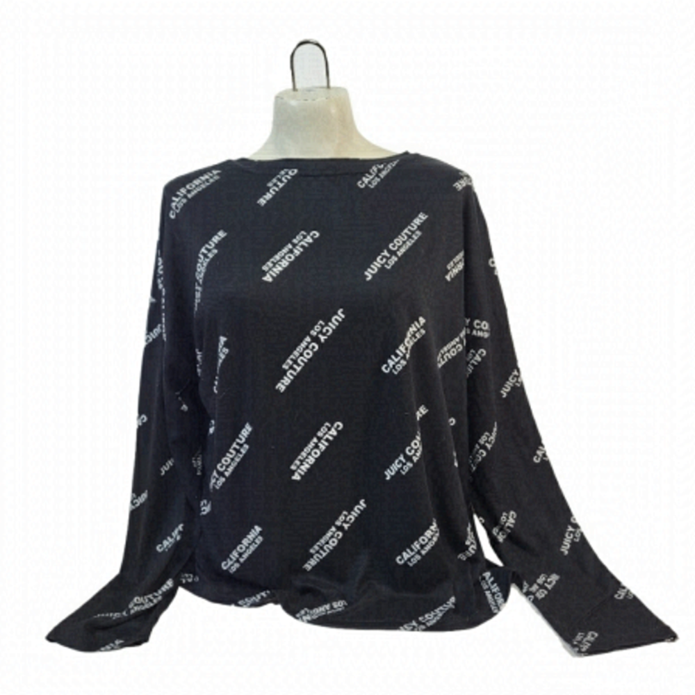 Juicy Couture Black Patterned Blouse